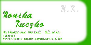 monika kuczko business card